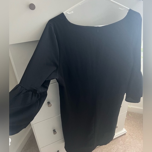 V Neck Midi Black Dress - Picture 4 of 4